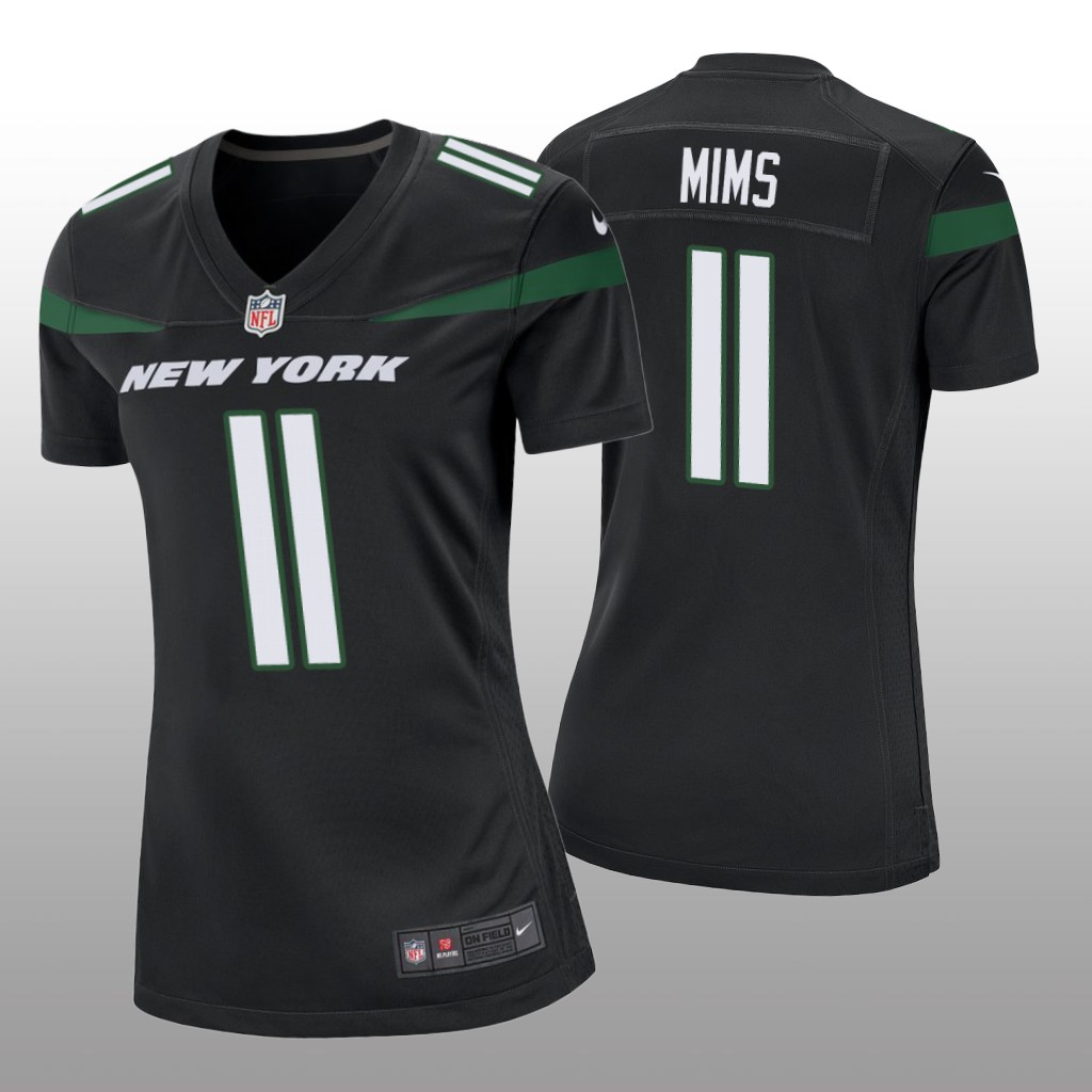 New York Jets Black 2020 NFL Draft Denzel Mims Game Jersey