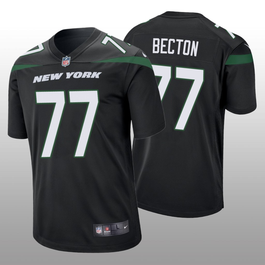 New York Jets Black 2020 NFL Draft Mekhi Becton Game Jersey