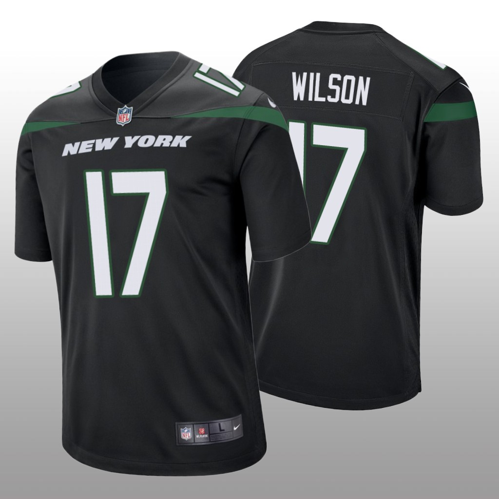 New York Jets Black 2022 NFL Draft Garrett Wilson Game Jersey