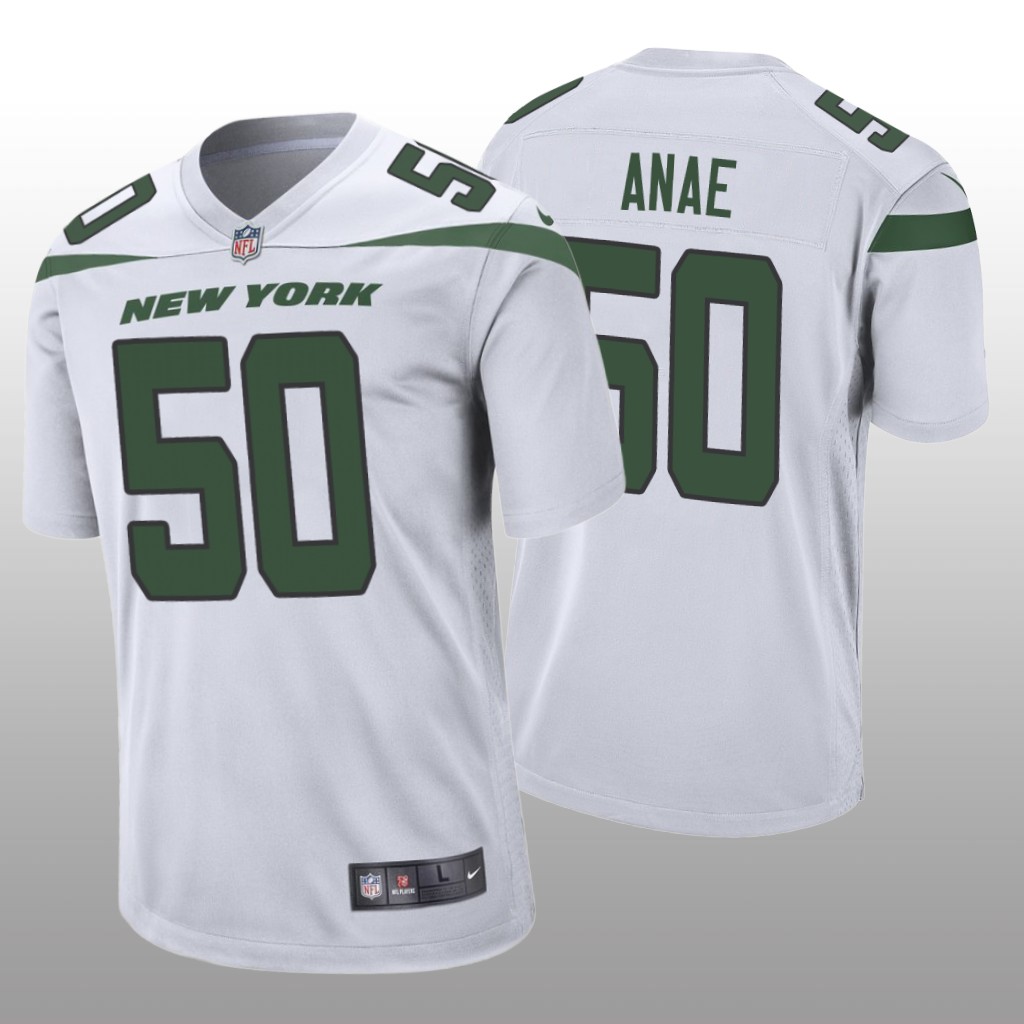 New York Jets Bradlee Anae White Jersey Game - Men's