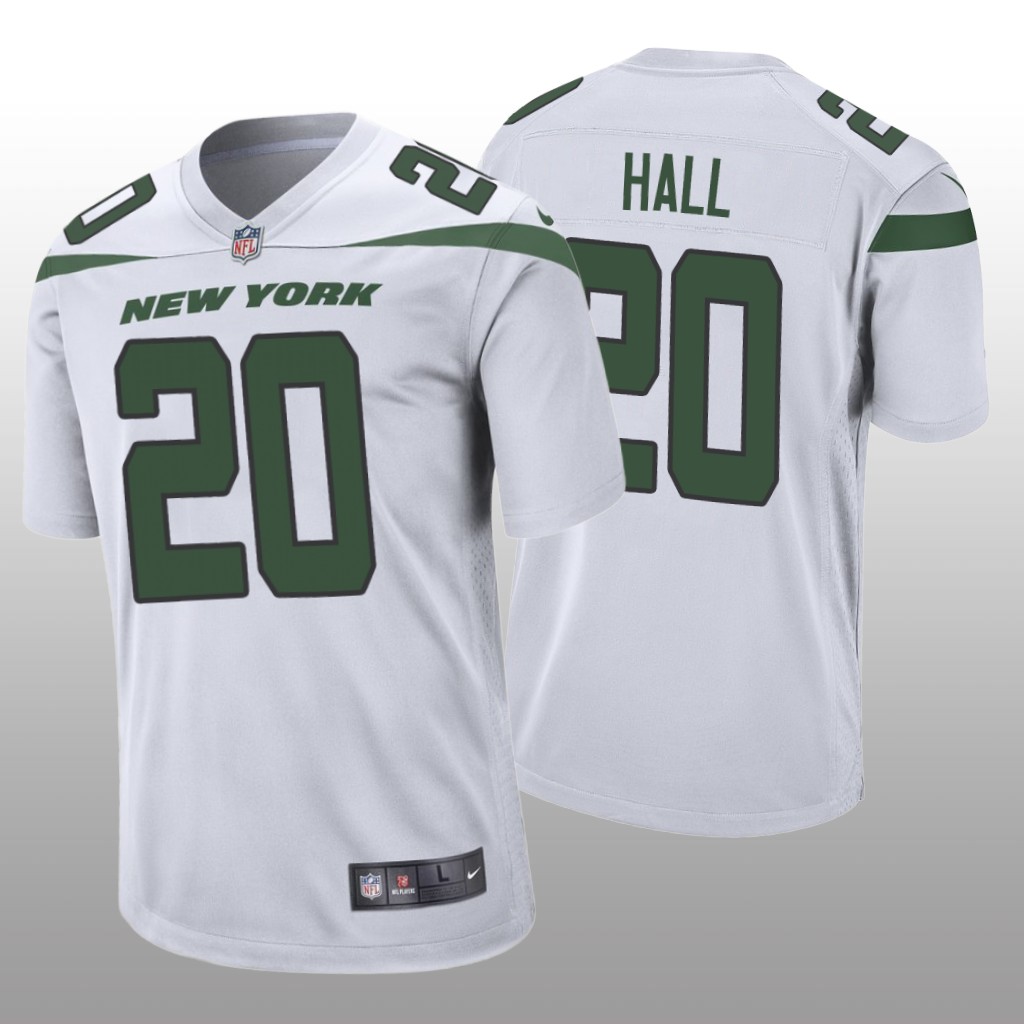 New York Jets Breece Hall White Jersey Game - Men's