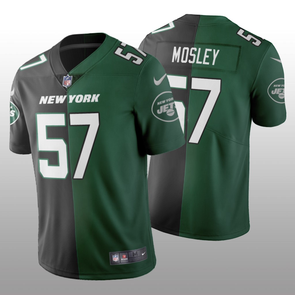 New York Jets C.J. Mosley Black Green Vapor Limited Split Jersey Two Tone - Men's