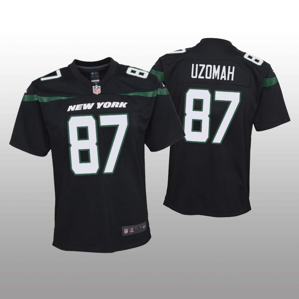 New York Jets C.J. Uzomah Black Jersey Game - Youth