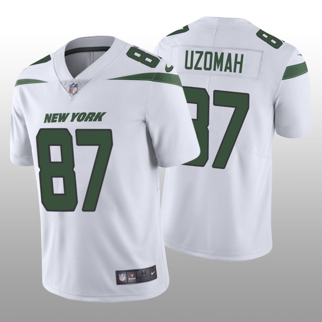New York Jets C.J. Uzomah White Jersey Vapor Limited - Men's
