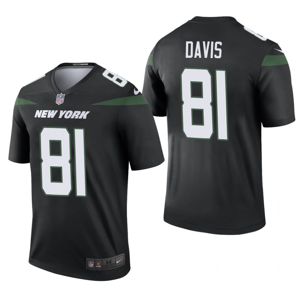 New York Jets Corey Davis Black Jersey Color Rush Legend - Men's