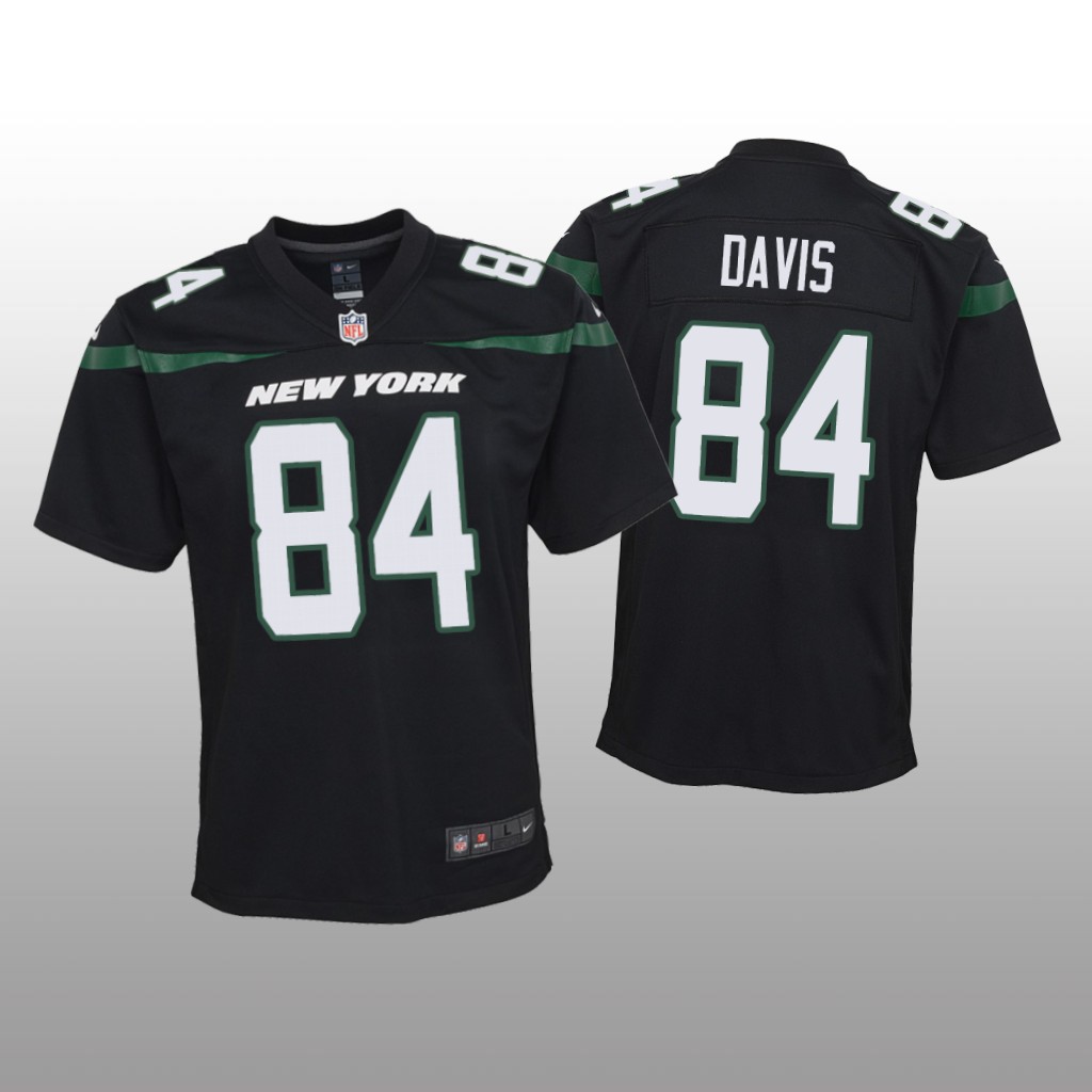 New York Jets Corey Davis Black Jersey Game - Youth