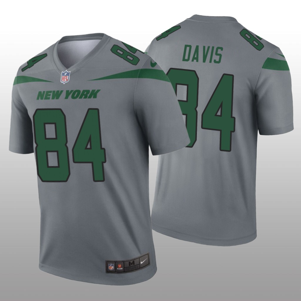 New York Jets Corey Davis Gray Jersey Inverted Legend - Men's