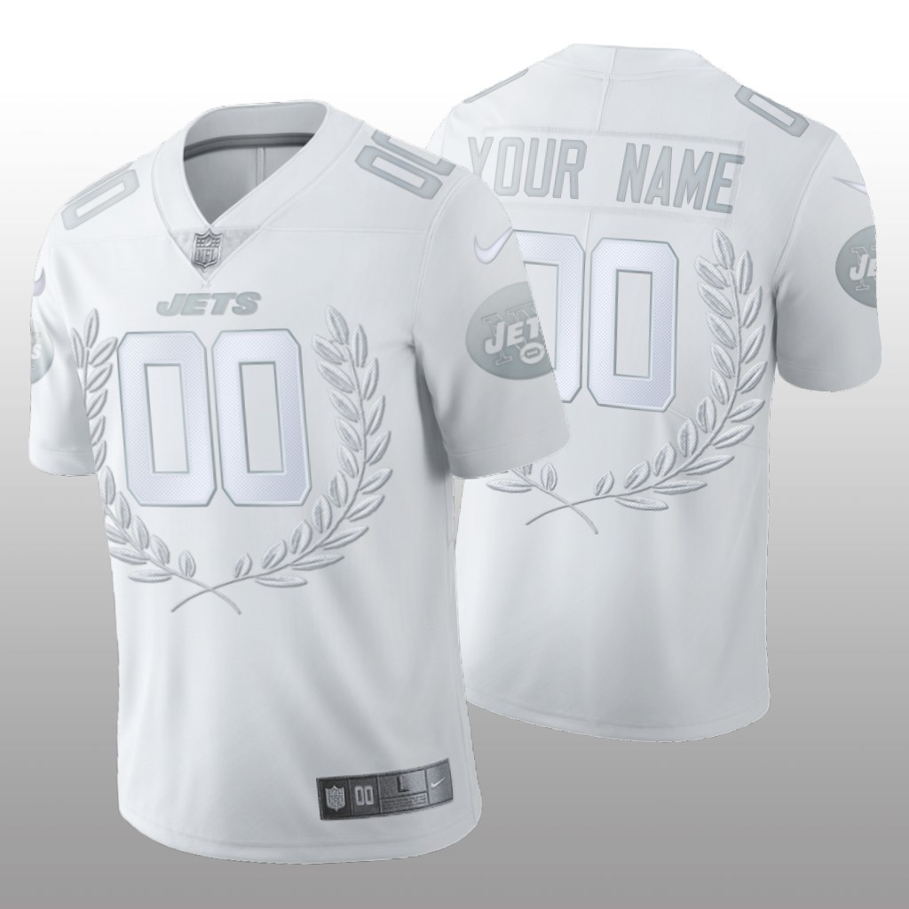 New York Jets Custom White Jersey 2020 Vapor Limited