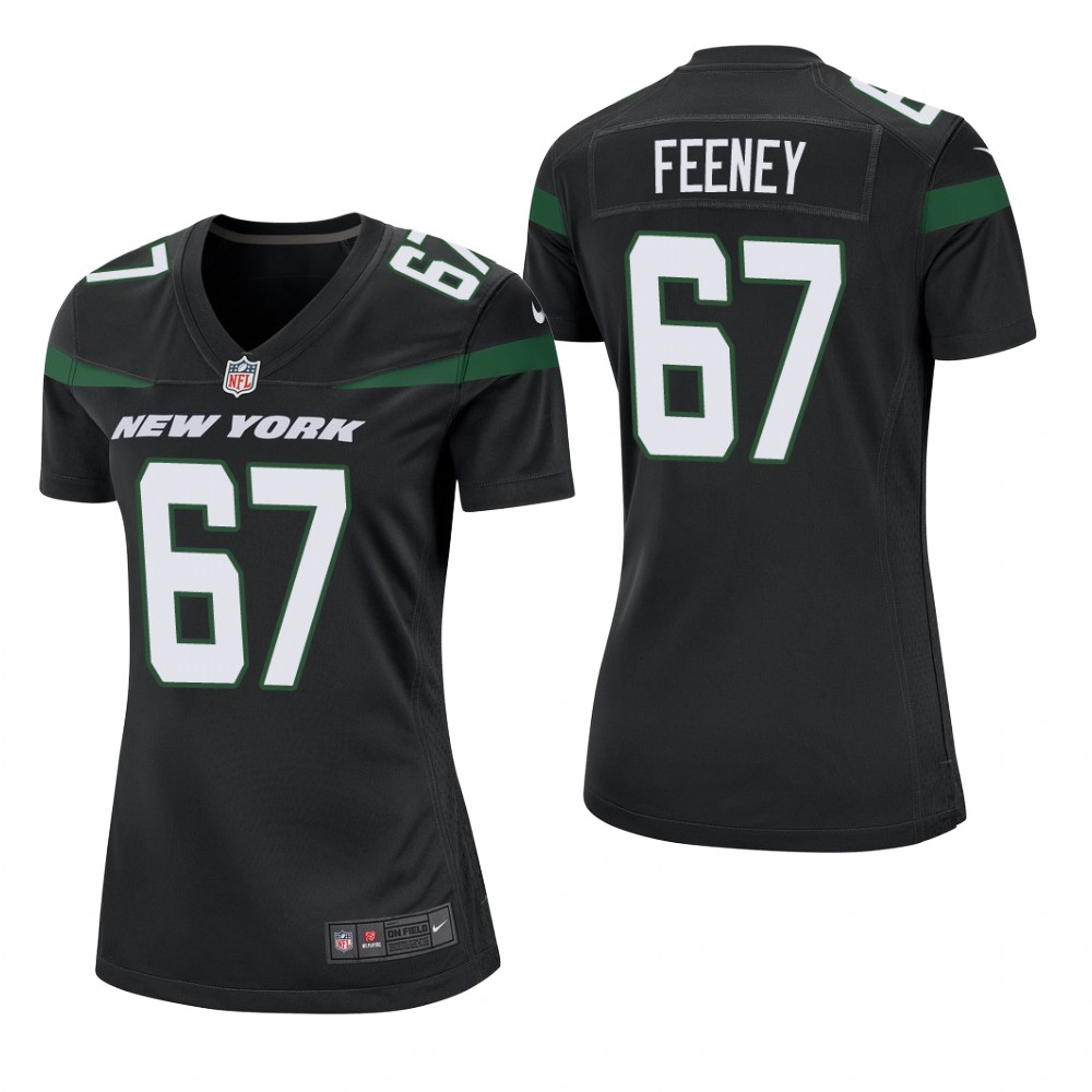 New York Jets Dan Feeney Black Jersey Game - Women's