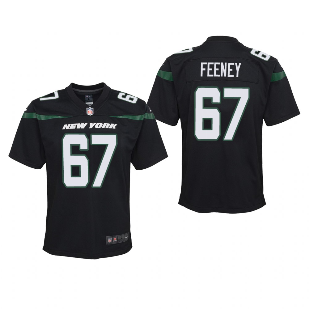 New York Jets Dan Feeney Black Jersey Game - Youth