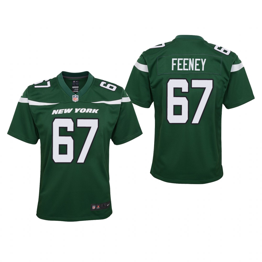 New York Jets Dan Feeney Green Jersey Game - Youth
