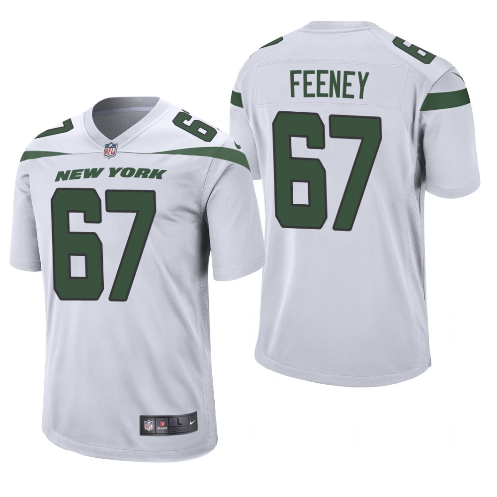 New York Jets Dan Feeney White Jersey Game - Men's