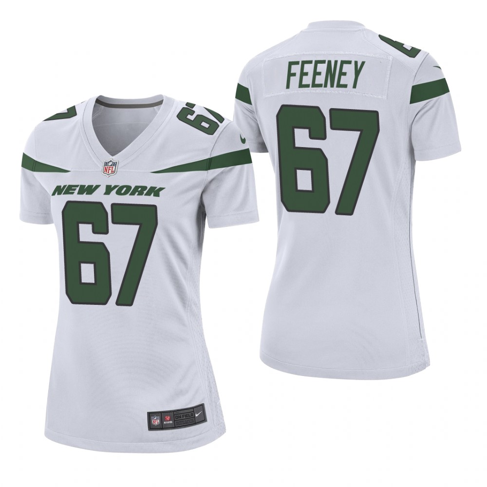 New York Jets Dan Feeney White Jersey Game - Women's
