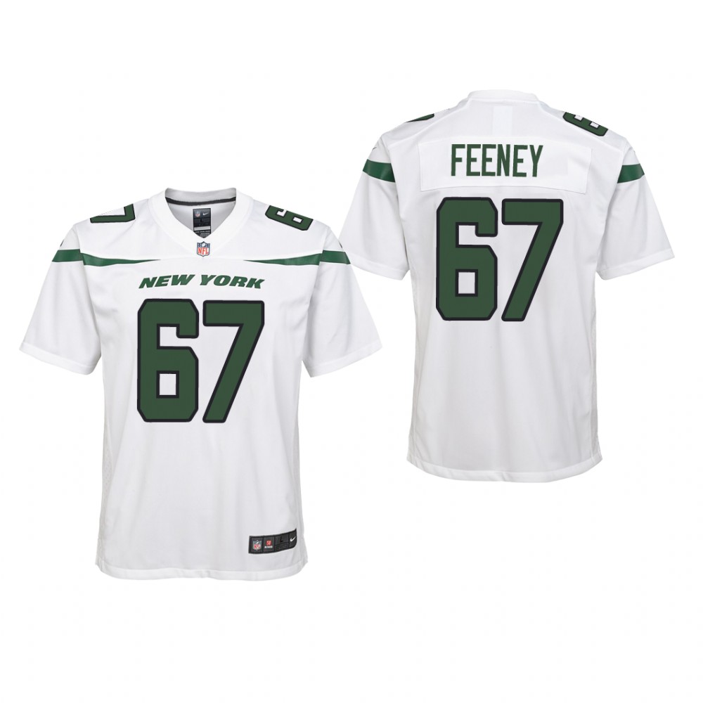 New York Jets Dan Feeney White Jersey Game - Youth