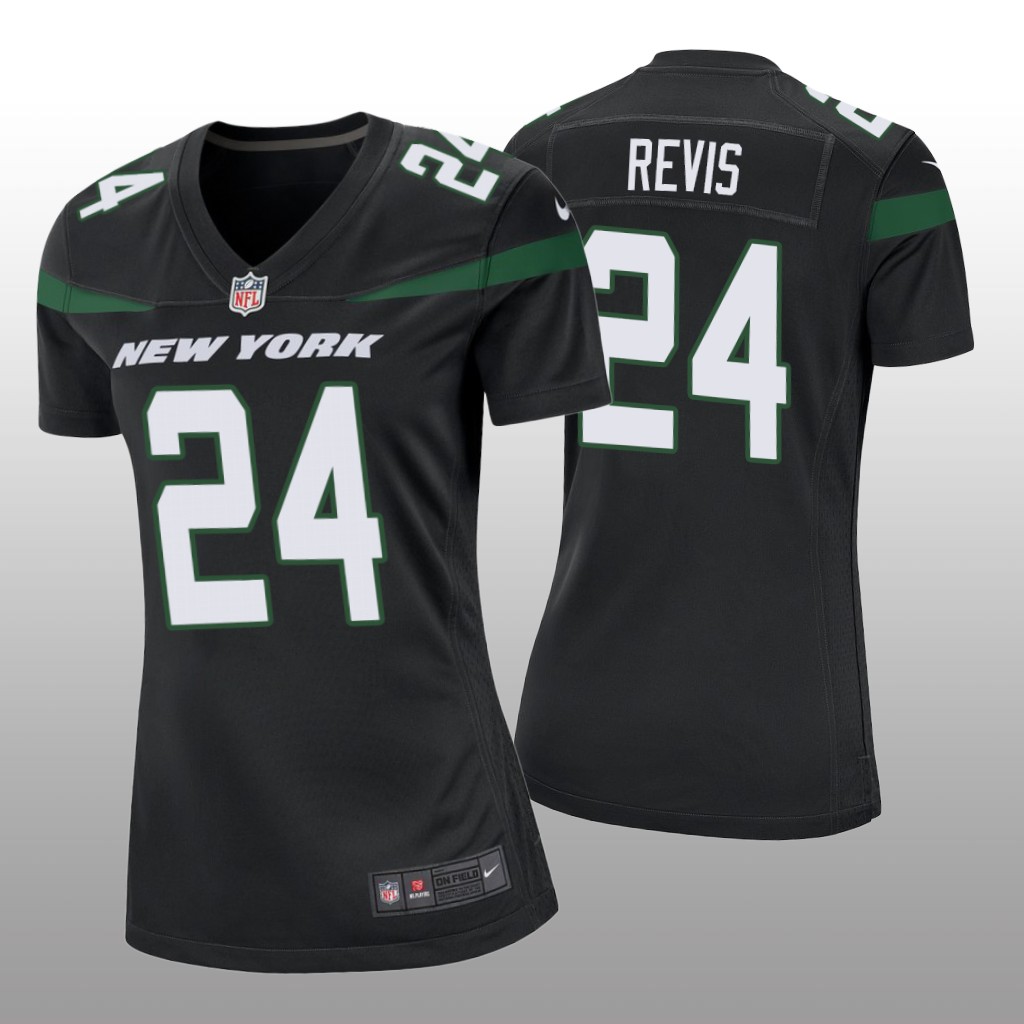 New York Jets Darrelle Revis Black Jersey Game - Women's