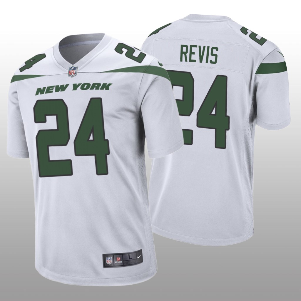 New York Jets Darrelle Revis White Jersey Game - Men's