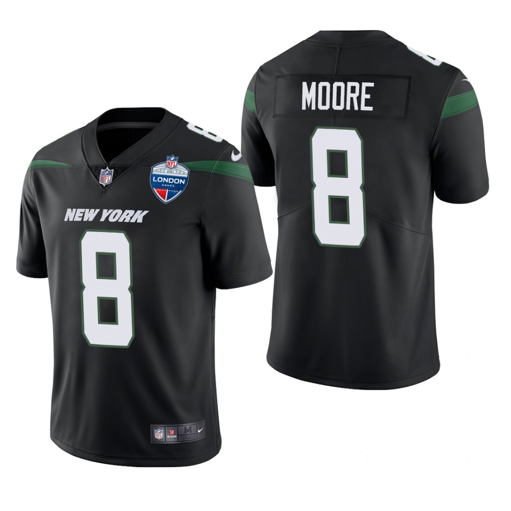 New York Jets Elijah Moore Black Jersey Vapor Limited - Men's