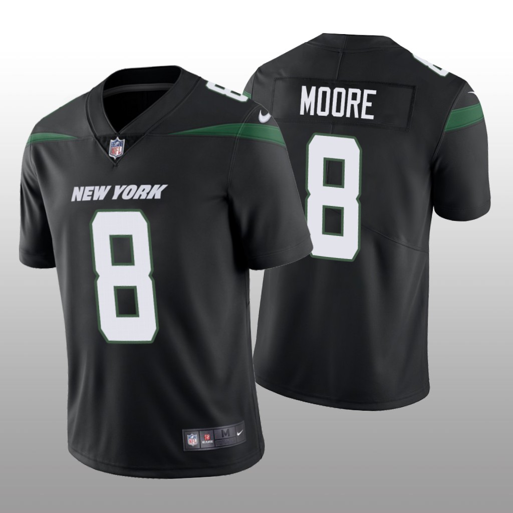 New York Jets Elijah Moore Black Jersey Vapor Limited - Men's