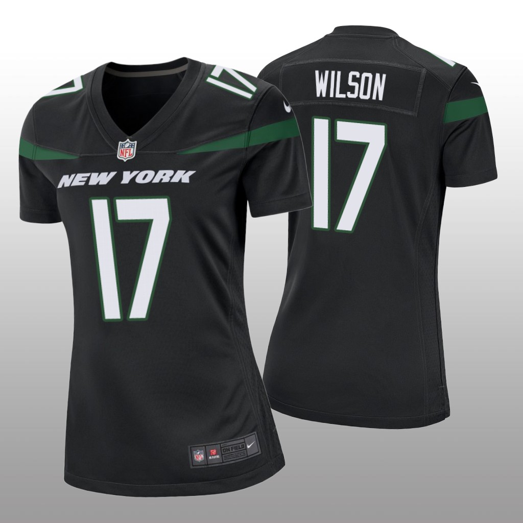 New York Jets Garrett Wilson Black Jersey Game - Women's