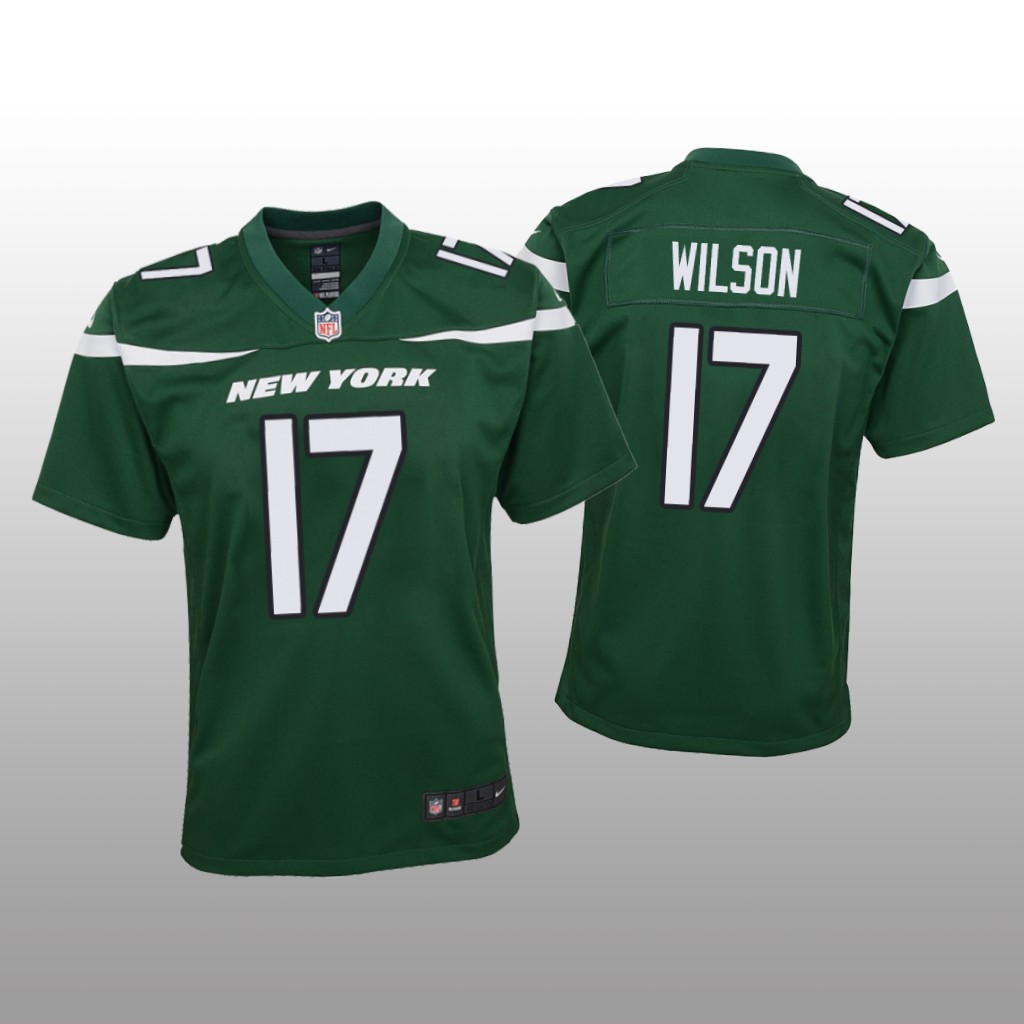 New York Jets Garrett Wilson Green Jersey Game - Youth