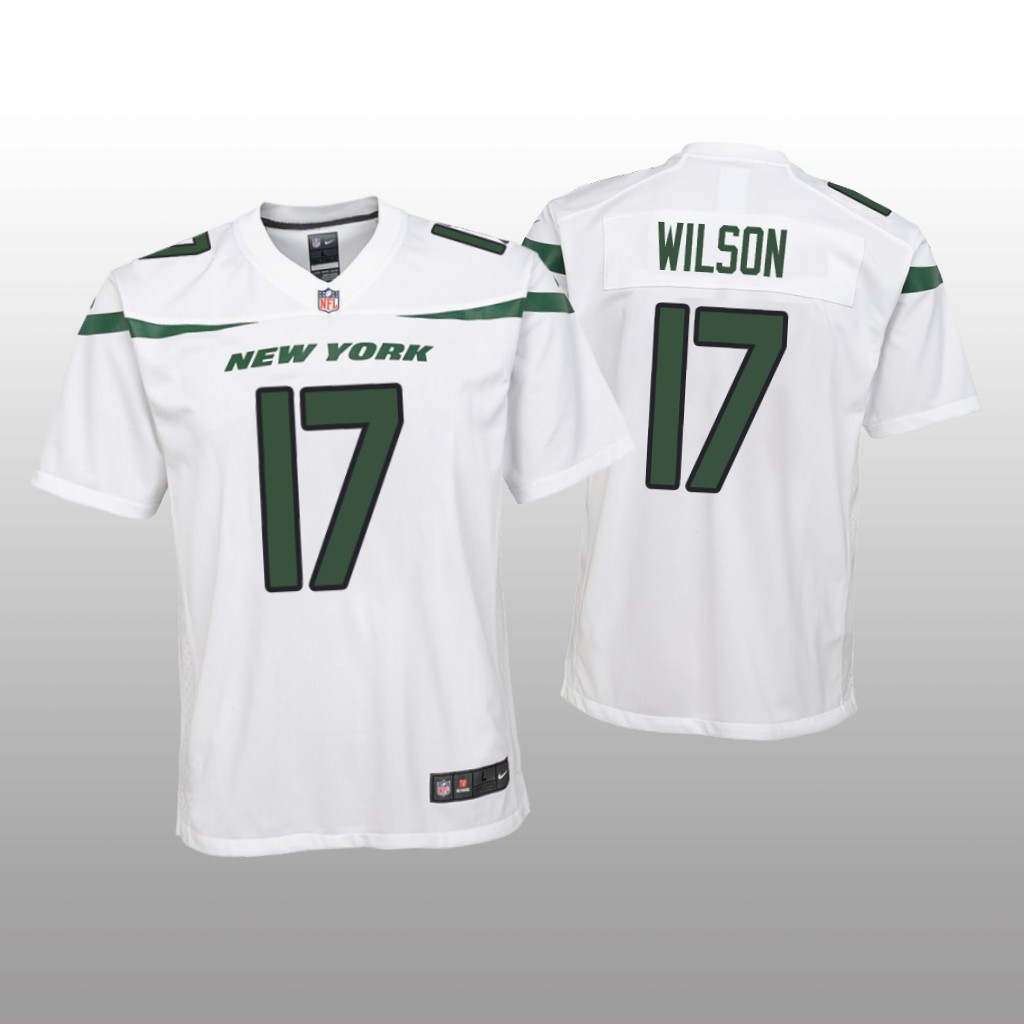New York Jets Garrett Wilson White Jersey Game - Youth