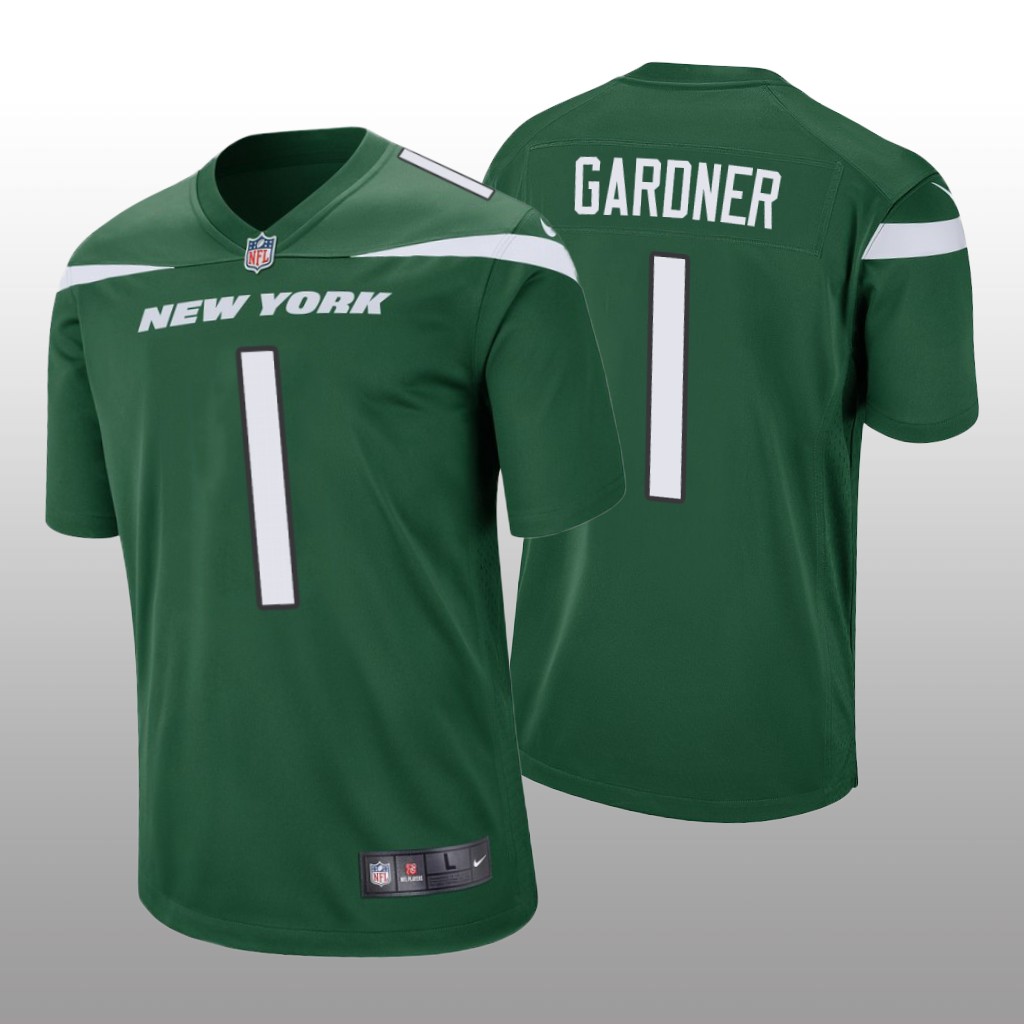 New York Jets Green 2022 NFL Draft Sauce Gardner Game Jersey