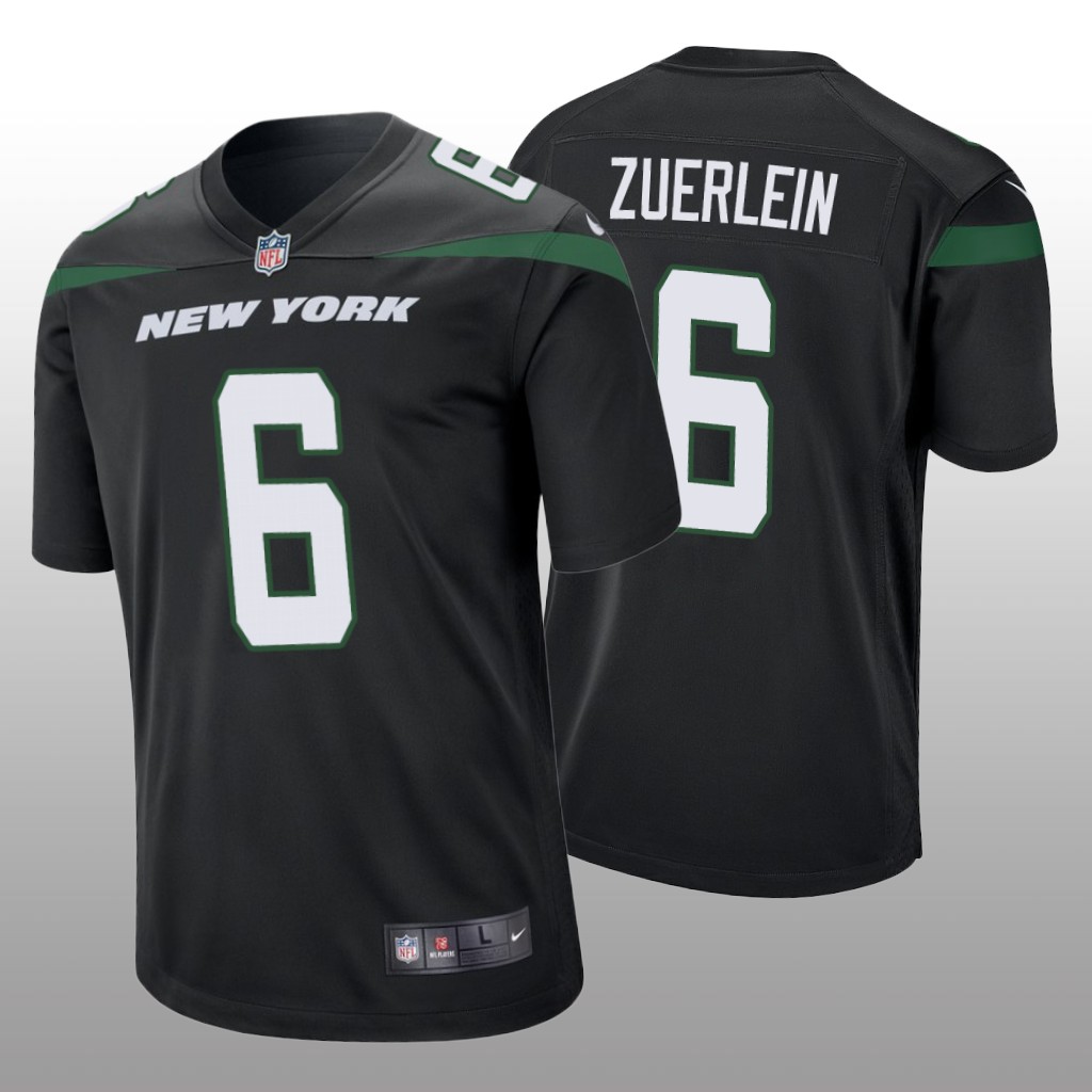 New York Jets Greg Zuerlein Black Jersey Game - Men's