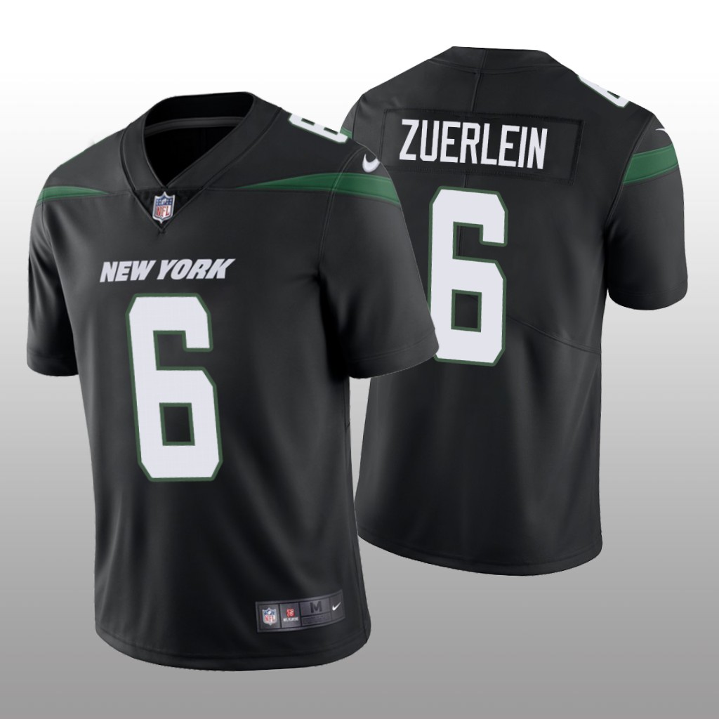 New York Jets Greg Zuerlein Black Jersey Vapor Limited - Men's