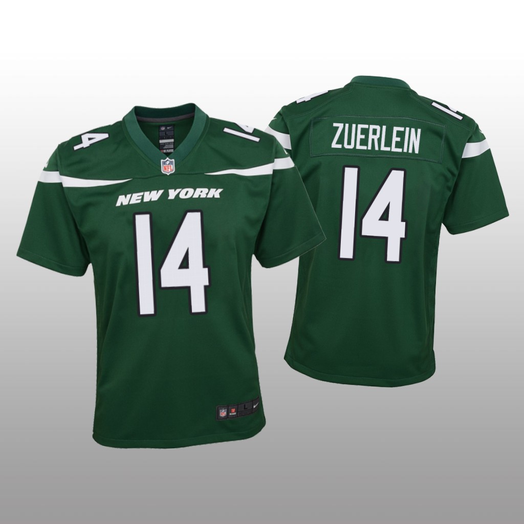 New York Jets Greg Zuerlein Green Jersey Game - Youth