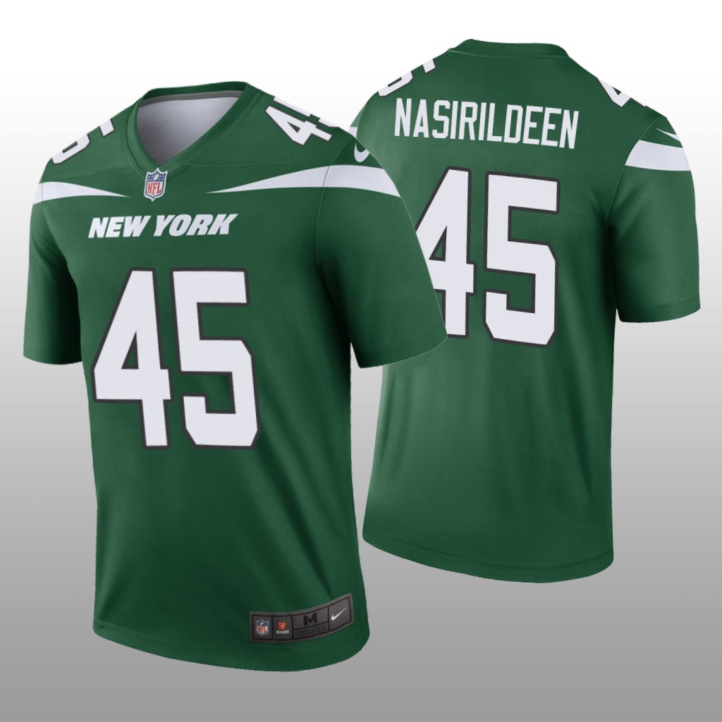 New York Jets Hamsah Nasirildeen Green Jersey Legend - Men's