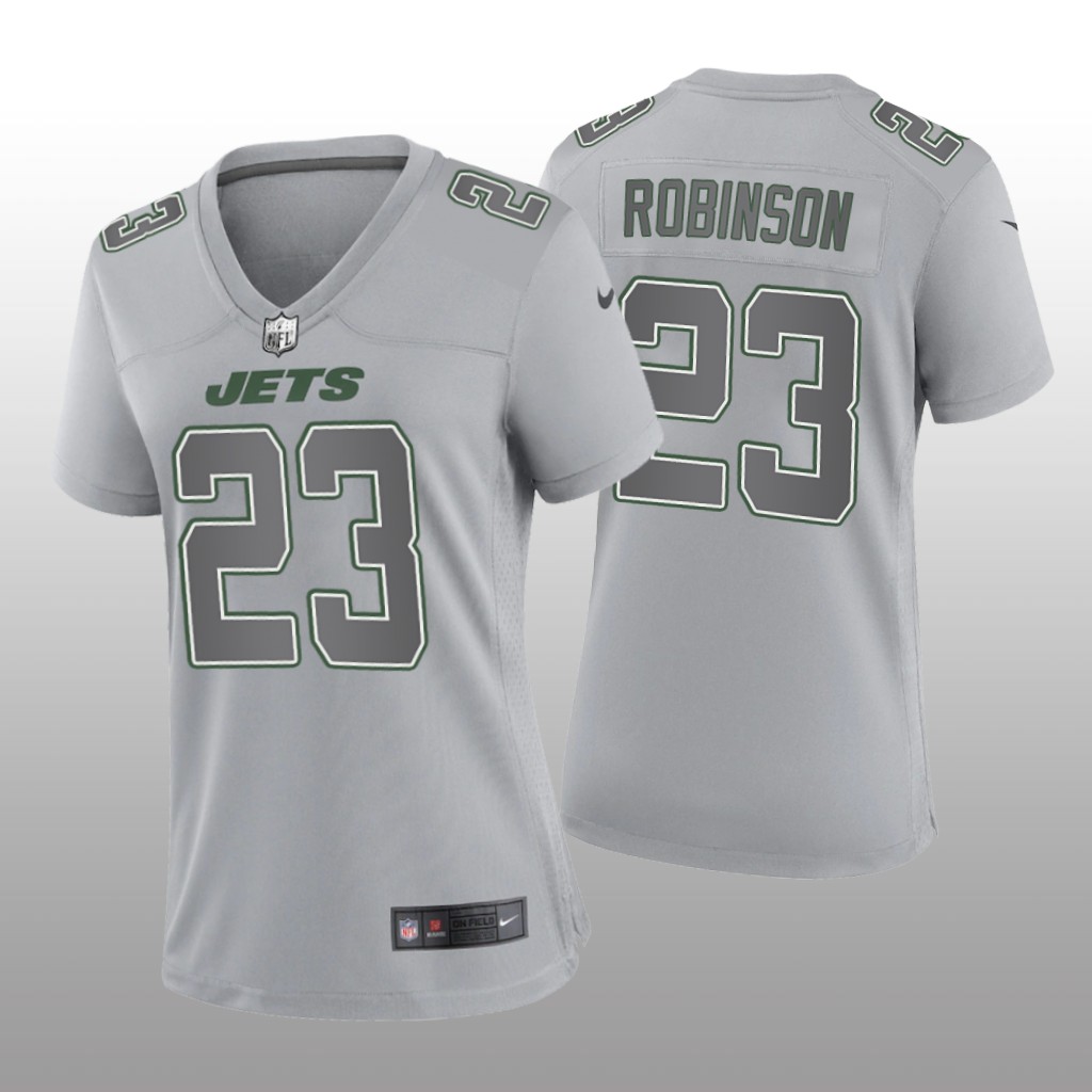 New York Jets James Robinson Gray Jersey Atmosphere Fashion Game - Women's
