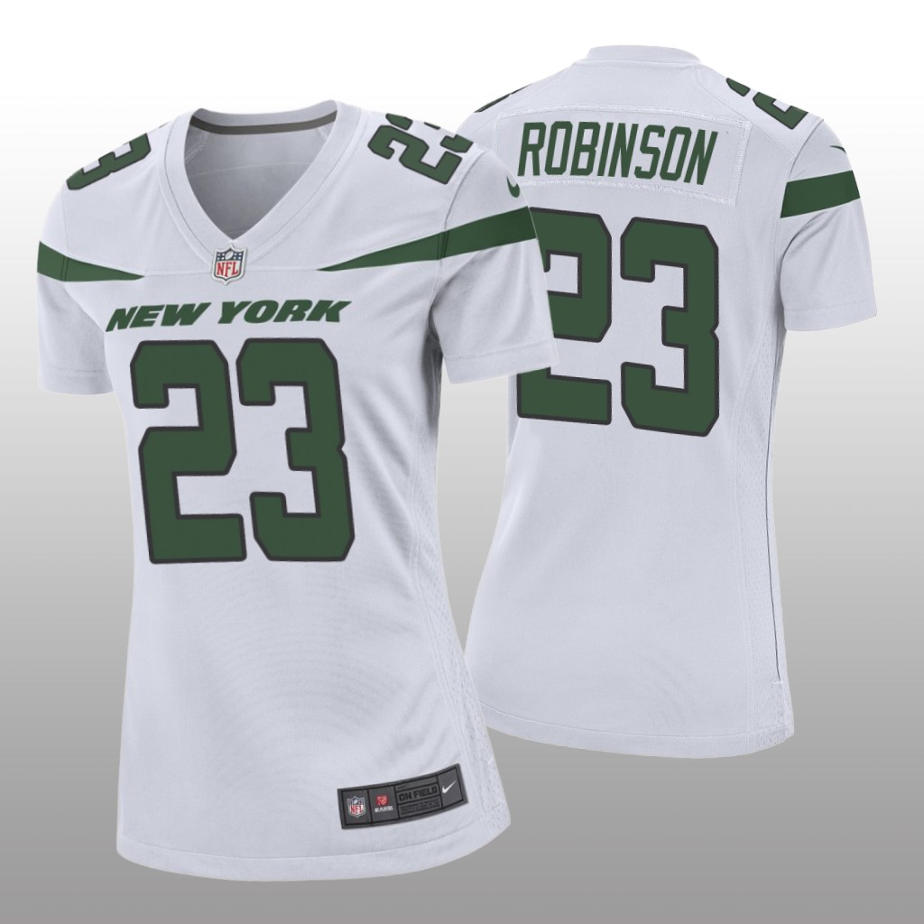 New York Jets James Robinson White Jersey Game - Women's
