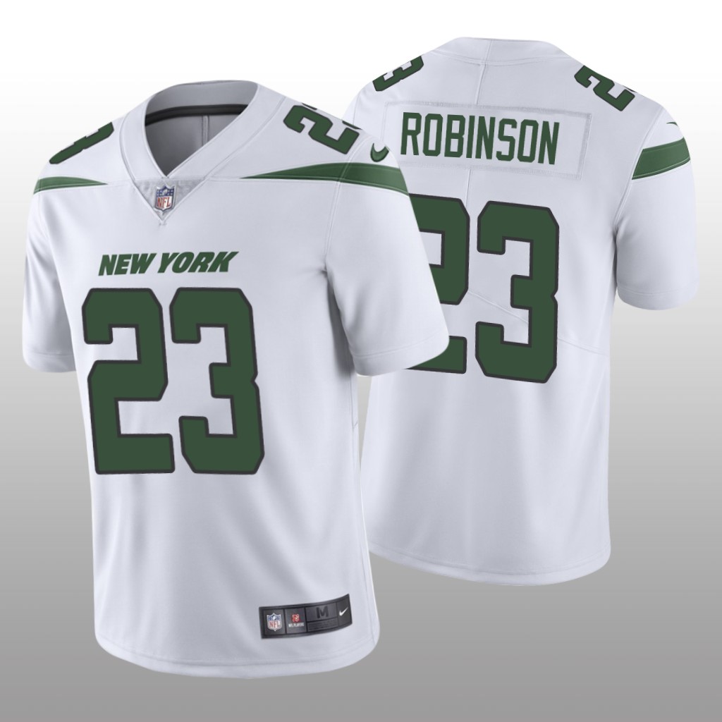 New York Jets James Robinson White Jersey Vapor Limited - Men's