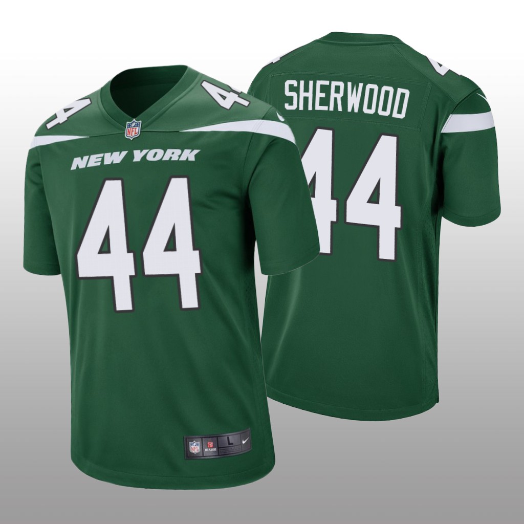 New York Jets Jamien Sherwood Green Jersey Game - Men's