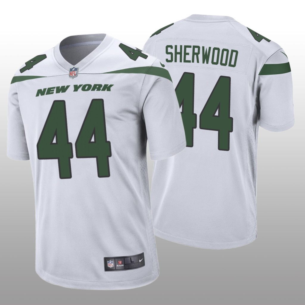 New York Jets Jamien Sherwood White Jersey Game - Men's
