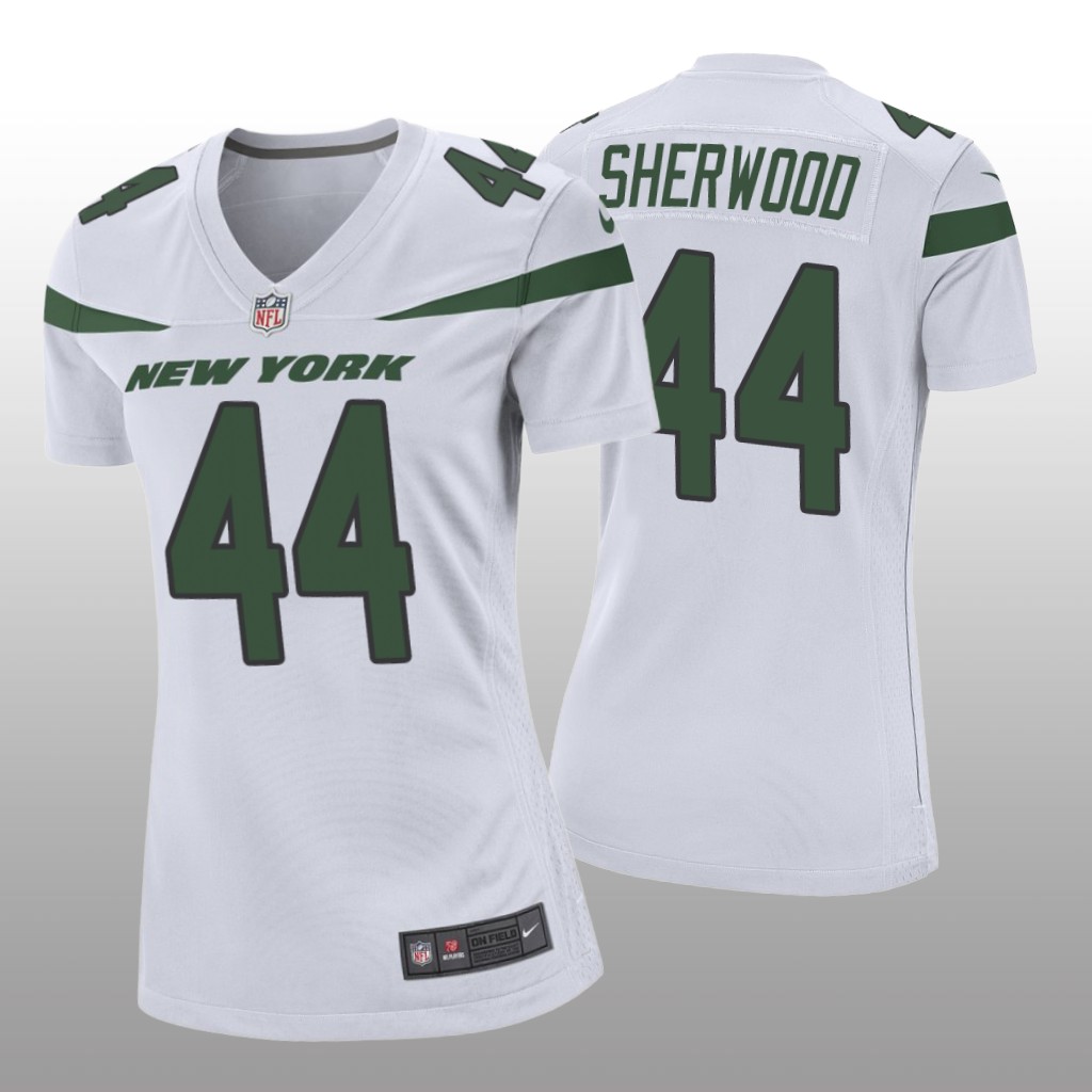 New York Jets Jamien Sherwood White Jersey Game - Women's
