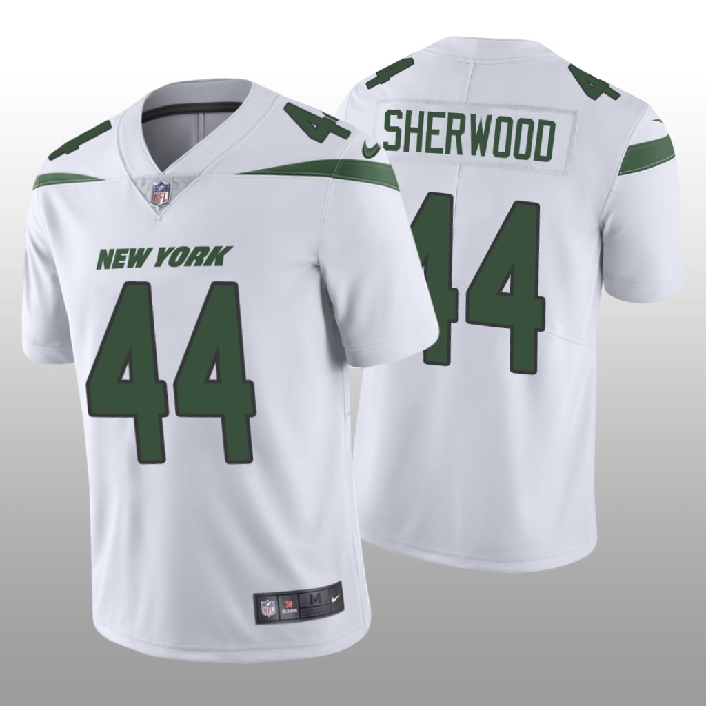 New York Jets Jamien Sherwood White Jersey Vapor Limited - Men's