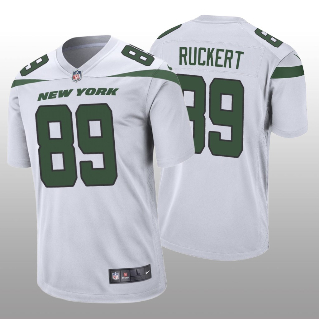 New York Jets Jeremy Ruckert White Jersey Game - Men's