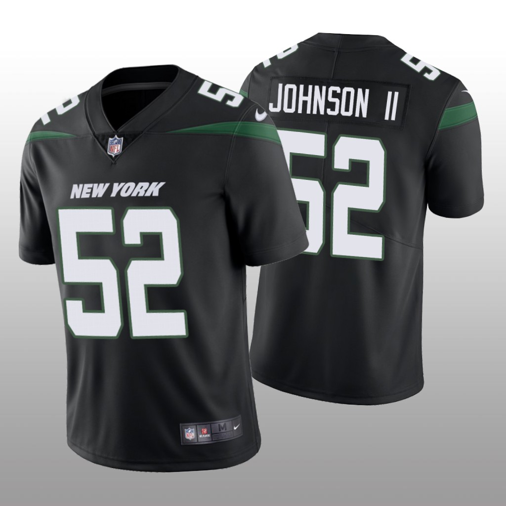 New York Jets Jermaine Johnson II Black Jersey Vapor Limited Vapor Limited - Men's