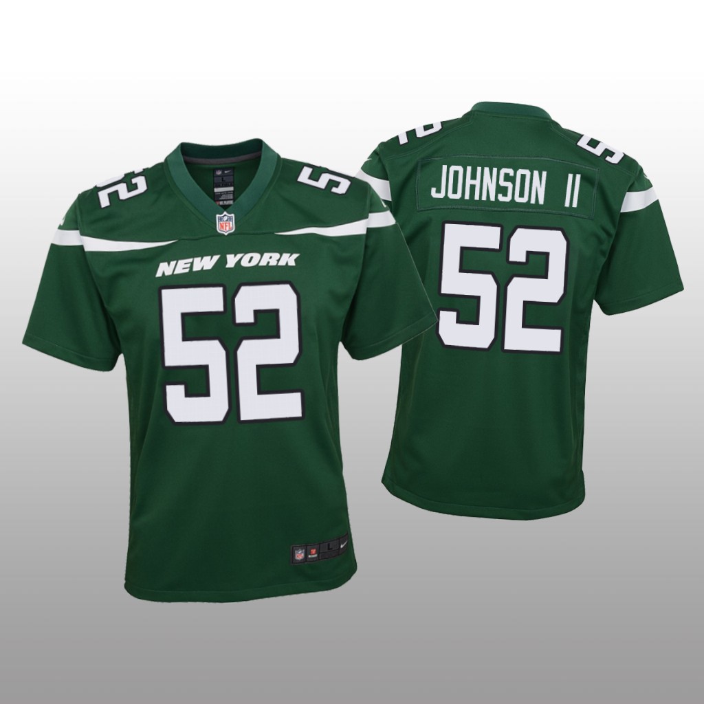 New York Jets Jermaine Johnson II Green Jersey Game - Youth