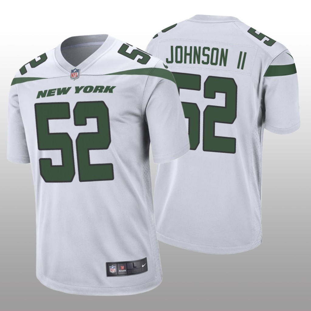 New York Jets Jermaine Johnson II White Jersey Game - Men's