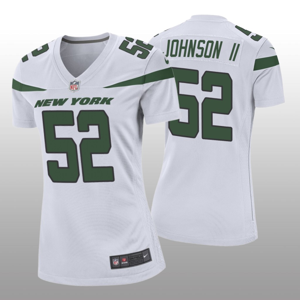 New York Jets Jermaine Johnson II White Jersey Game - Women's