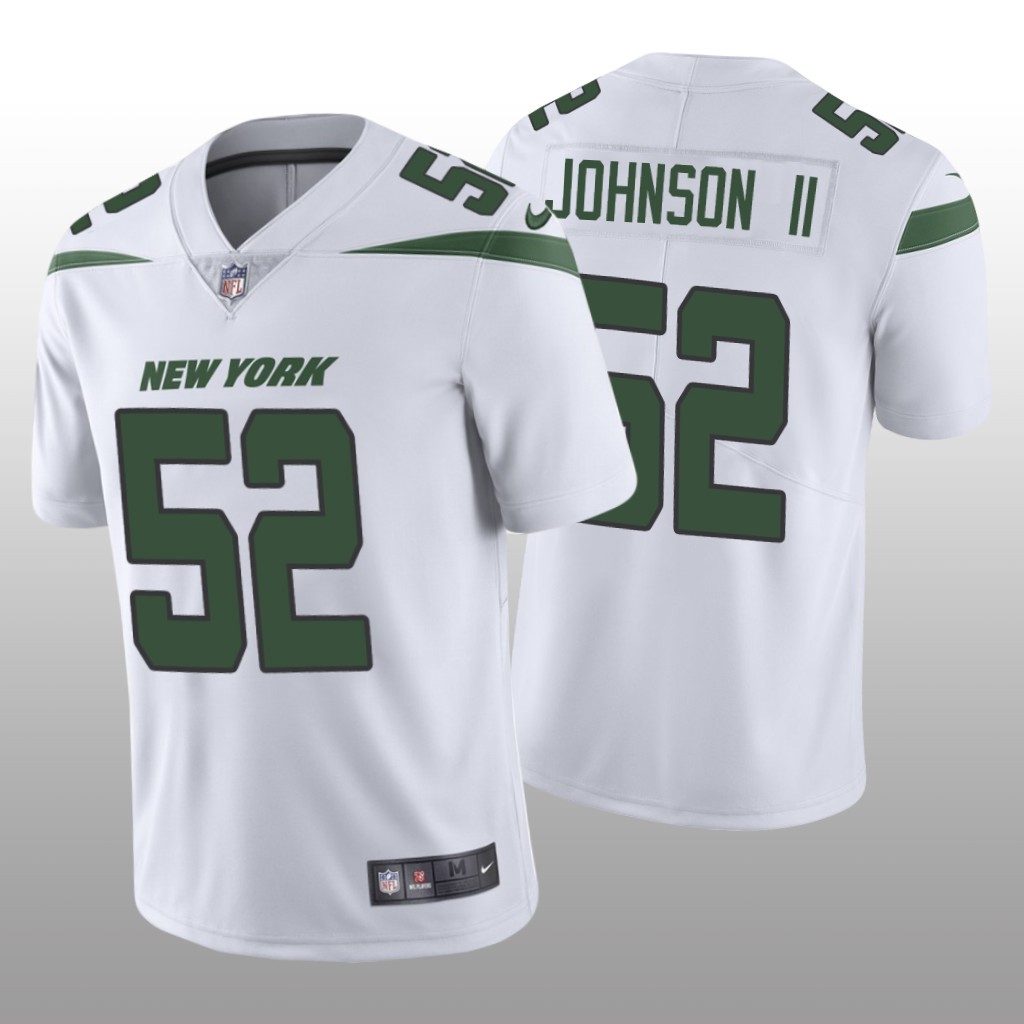 New York Jets Jermaine Johnson II White Jersey Vapor Limited Vapor Limited - Men's