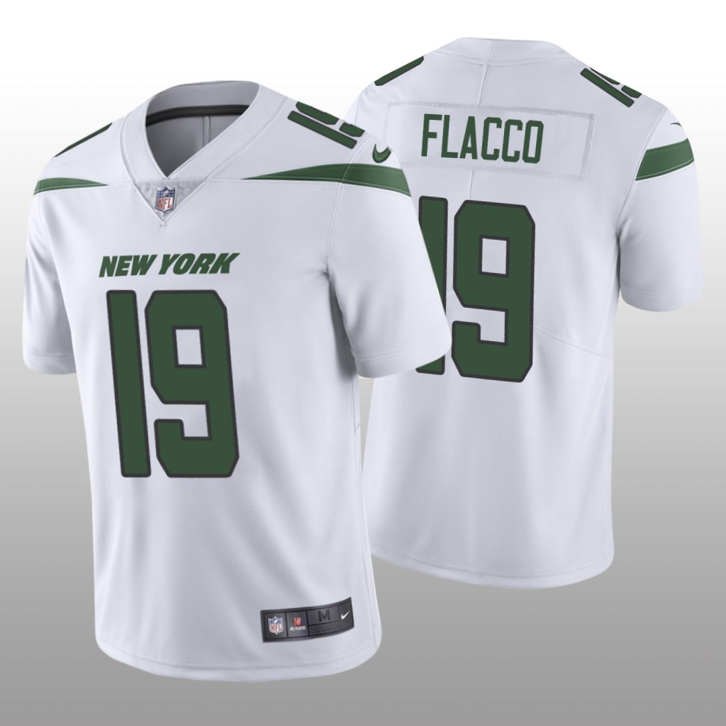 New York Jets Joe Flacco White Jersey Vapor Limited - Men's