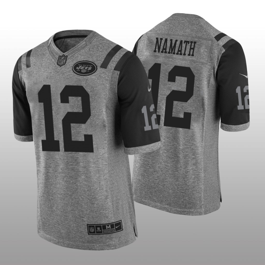 New York Jets Joe Namath Gray Jersey Gridiron Gray Limited