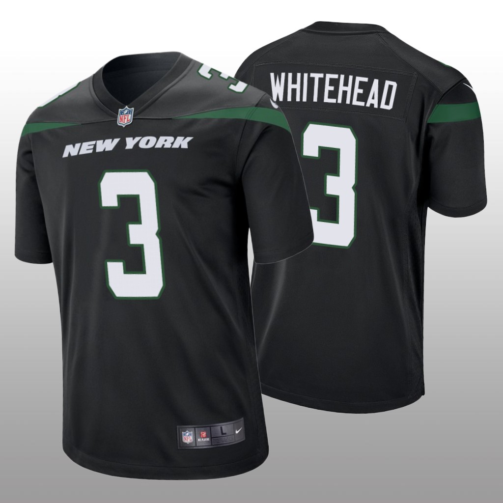 New York Jets Jordan Whitehead Black Jersey Game - Men's