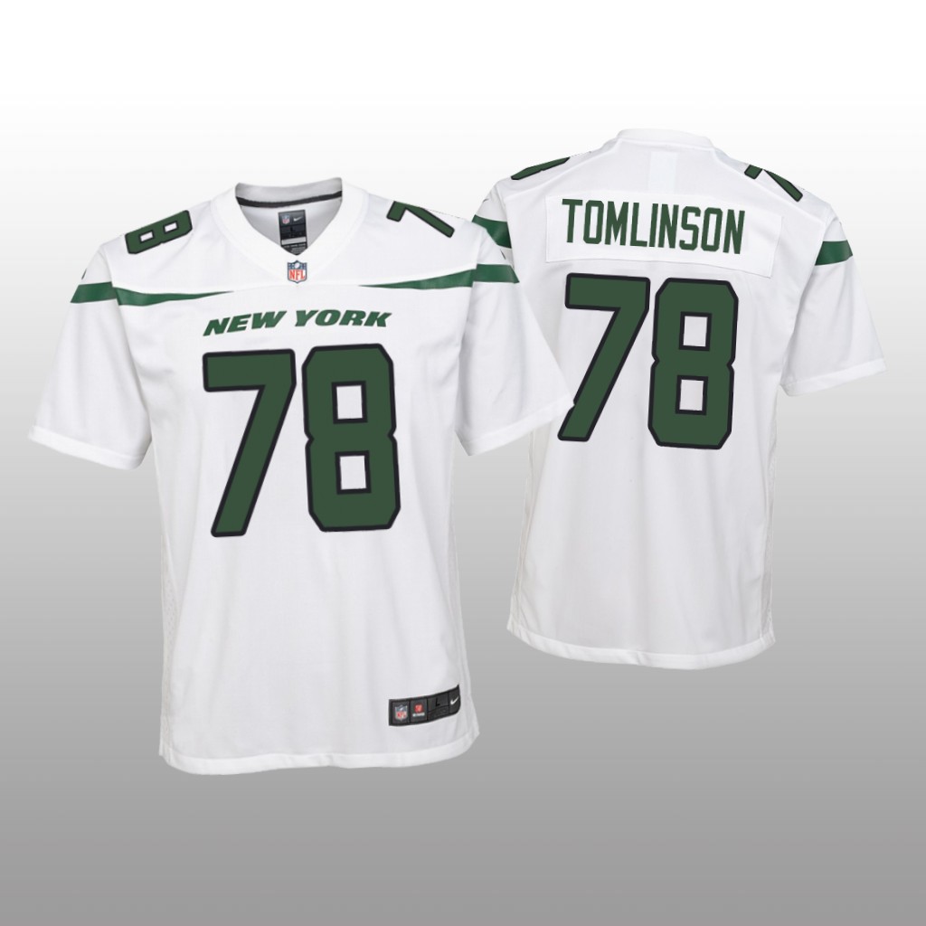 New York Jets Laken Tomlinson White Jersey Game - Youth