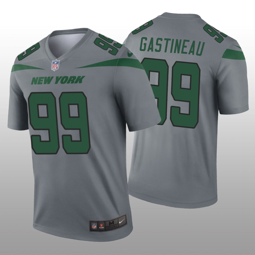 New York Jets Mark Gastineau Gray Jersey Inverted Legend - Men's
