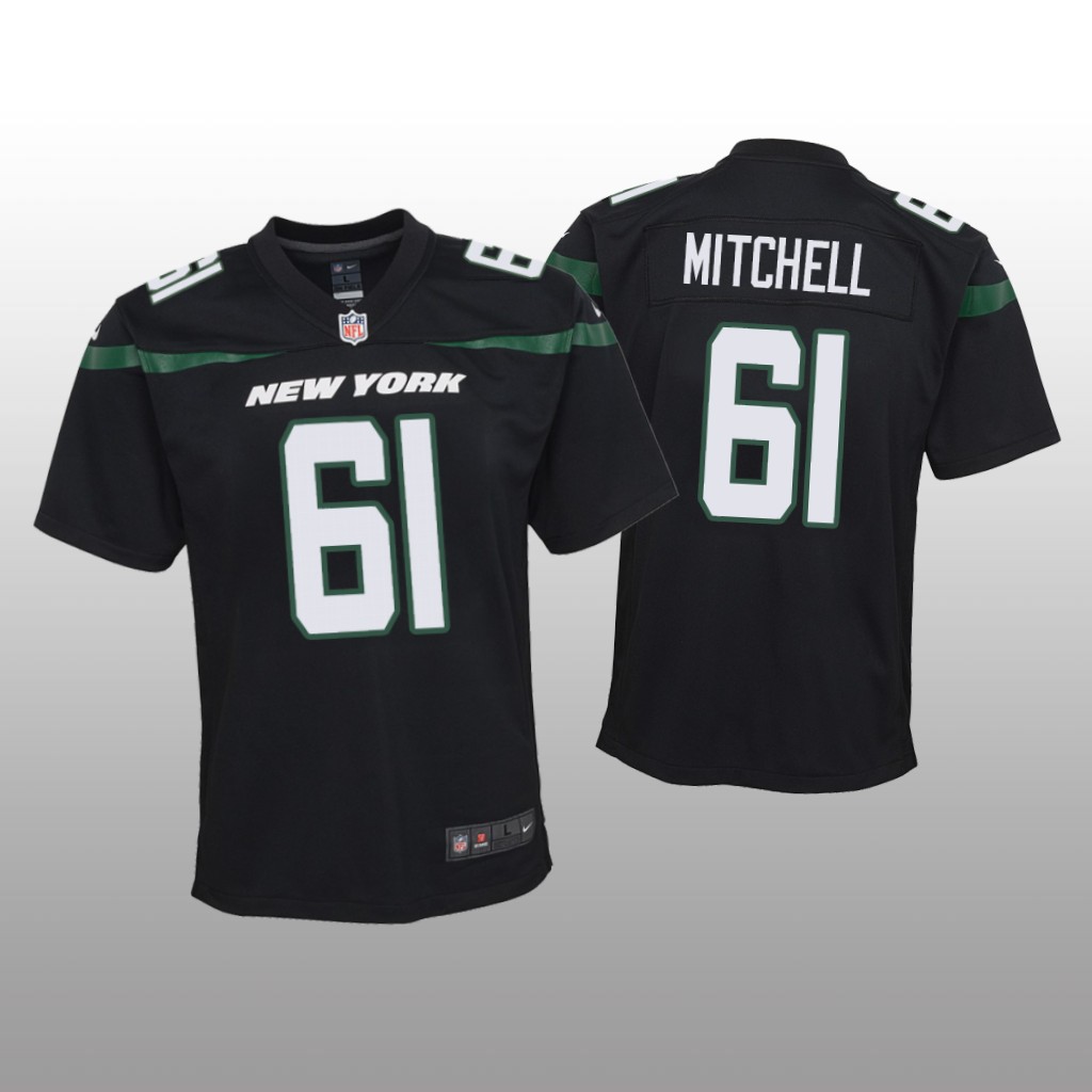 New York Jets Max Mitchell Black Jersey Game - Youth