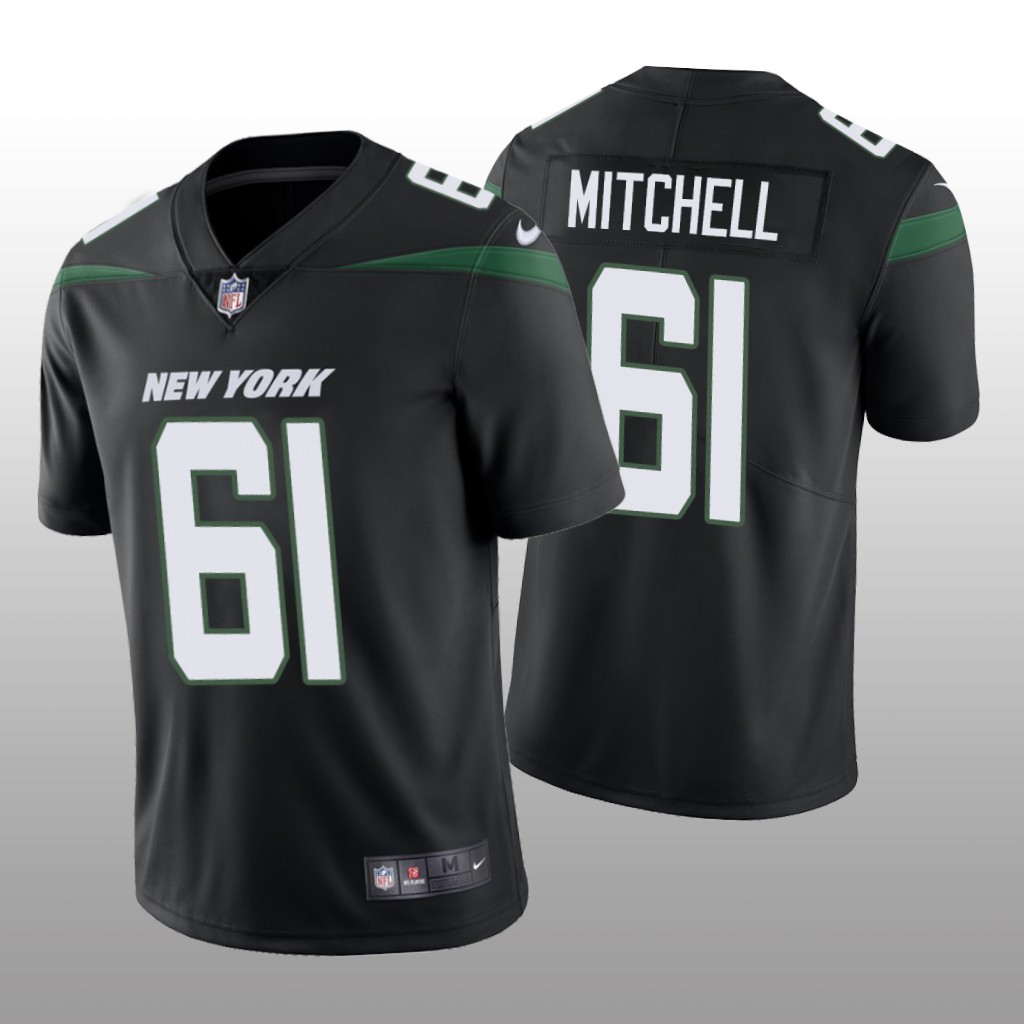 New York Jets Max Mitchell Black Jersey Vapor Limited Vapor Limited - Men's